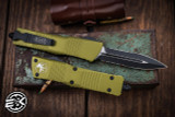 Microtech Combat Troodon OTF Automatic Knife OD Green 3.8" Dagger Black Serrated 142-2OD