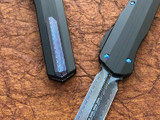 Marfione Custom Cypher Black Alloy OTF Vegas Forge Blued Herringbone Damascus TKI 2018
