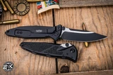 Microtech Socom Elite Manual Folding Knife 4\" Clip Point Black 160-1T