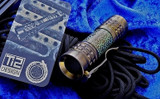 Ti2 Design/CWF Pele' Flashlight Bronze Anodized Green Damask Etch Titanium