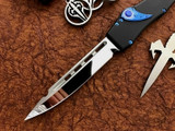 Microtech Marfione Halo V Custom Blue Accents SE Mirror Polish M390