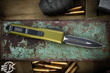 Microtech UTX-85 OTF Automatic Knife OD Green 3.1" Dagger Black Serrated 232-3OD