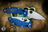 Spyderco Manix 2 Lightweight Folding Knife Translucent Blue FRCP 3.4" CTS-BD1 SS Drop Point Satin C101PBL2