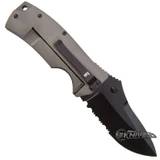 BENCHMADE HK CONSPIRACY 14201SBT FOLDER SERRATED BLADE