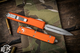 Microtech Ultratech OTF Automatic Knife Orange 3.4\" Dagger Stonewash 122-10OR