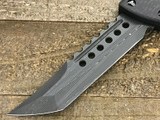 Microtech Marfione Hellhound Custom Combat Troodon CF Vegas Forge Herringbone Damascus
