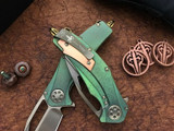 Marfione Custom Mini Matrix R Antique Green Copper/Bronze M390 Stonewash