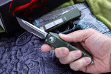 Microtech UTX-85 OTF Automatic Knife OD Green 3" Satin Tanto Serrated 233-5OD