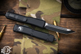  Microtech Ultratech OTF Automatic Knife 3.4" Tanto Black Serrated 123-2T
