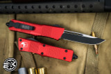 Microtech Combat Troodon OTF Automatic Knife Red 3.8" Drop Point Black 143-1RD 