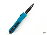 Microtech UTX 70 Turquoise OTF DE Black Serrated 147-3TQ