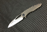 MICROTECH MARFIONE CUSTOM KNIVES SIGIL BB TITANIUM BLUE HARDWARE MIRROR POLISHED