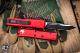 Microtech UTX-85 OTF Automatic Knife Red 3\" Black Serrated 231-2RD