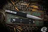 Microtech Ultratech OTF Automatic Knife Black 3.4\" Bayonet Stonewash 120-10