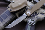 Microtech Halo 6 Tan OTF Tanto Satin 250-4TA