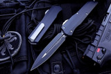 Microtech Cypher Black OTF Smooth Handle DE Black M390 242S-1