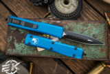 Microtech Ultratech OTF Automatic Knife Blue 3.4" Dagger Black 122-1BL