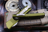 Microtech Combat Troodon OD Green OTF Automatic 3.8" M390 Dagger Serrated Stonewash 142-11OD