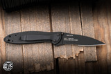 Kershaw Leek Assisted Flipper Knife Black Stainless 3" 14C28N Drop Point Serrated KS1660CKTST
