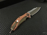 MICROTECH MARFIONE CUSTOM KNIVES MATRIX TRILLUM COPPER MIRROR POLISH