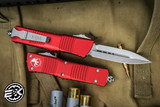  Microtech Combat Troodon OTF Automatic Knife Red 3.8\" Dagger Stonewash 142-10RD