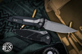 Microtech Socom Elite Manual Folding Knife Black Aluminum/Grip Inlay 4" M390 Clip Point Stonewash Apocalyptic 160-10AP