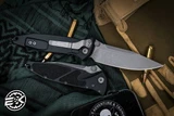 Microtech Socom Elite Manual Folding Knife Black Aluminum/Grip Inlay 4\" M390 Clip Point Stonewash Apocalyptic 160-10AP