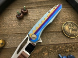 Microtech Marfione Sigil MK6 Sunrise MokuTi Bronze Accents M390 Mirror Polish