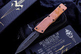 Marfione Combat Troodon Copper Top Ringed Accents D/E XHP Damascus