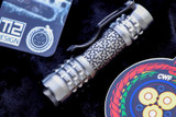 Ti2 Design/CWF Pele' Torch Brushed Ti/DLC Damask Amber Secondary