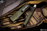 Guardian Tactical RECON-035 OTF Automatic Knife OD Green 3.3\" Dark Stonewash Drop Point 98611