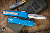 Microtech UTX-85 OTF Automatic Knife Blue 3.1\" Dagger Satin 232-4BL