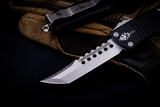 Microtech Troodon Hellhound OTF Automatic Knife 3\" Stonewash 619-10S