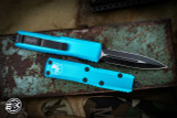 Microtech UTX-85 Turquoise OTF Automatic Knife 3" Black Dagger 232-1TQ