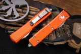 Microtech Ultratech OTF Automatic Knife Orange 3.4\" Tanto Stonewash 123-10OR