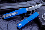 Microtech UTX-85 Blue OTF Automatic Knife 3" Satin Tanto 233-4BL