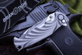 Brian Tighe & Friends Tighe Breaker Small Titanium Integral Flipper 3.3" Spear Stonewash