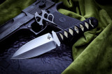 Borka Blades SBD White Stingray 4.5" Hand Rubbed, Leather Sheath