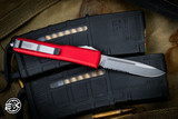 Microtech Ultratech Red OTF 3.4\" Stonewash Serrated 121-11RD