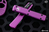 Microtech Ultratech Violet OTF Automatic Knife 3.4" Black Serrated Dagger 122-3VI