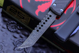 Microtech Ultratech Hellhound CF Top Blue TE Damascus 119-16CFTI