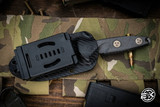 Microtech Socom Alpha Mini Fixed Blade Knife Carbon Fiber 3.75\" DLC Drop Point  113M-1DLCCFS