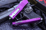 Microtech Combat Troodon Violet OTF Automatic D/E 3.8" 204P Dagger Satin 142-4VI