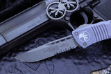 Microtech Combat Troodon Gray OTF S/E Stonewash Serrated 143-11GY