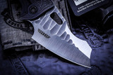 Borka Blades/Bond Knives "Shylock" Knife (TRD Coated Tribal Etch) 3.75" Satin Borka Pattern