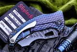 Borka Blades/Mike Bond "Shylock" Knife Frag Pattern Black Hula 3.75" Satin Borka Pattern