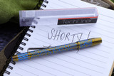 Design Techliner Shorty Pen 5" Bronze Polynesian Etch Twisted Ends Magnetic Cap