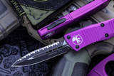 Microtech Troodon Violet OTF D/E (3" 204P Dagger Full Serrated) 138-3VI