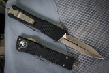 Microtech Combat Troodon OTF Automatic Black 3.8\" Bronze Dagger 142-13