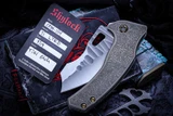 Borka Blades/Bond Knives Custom "Shylock" Knife Tiki Etch TRD Coated 3.75" Satin Borka Pattern